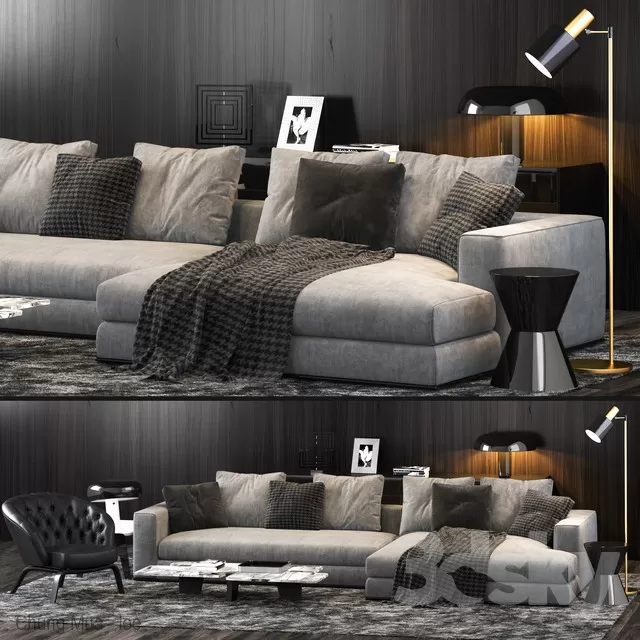 3DSKYFREE – LIVINGROOM - SOFA 3DS MAX MODELS