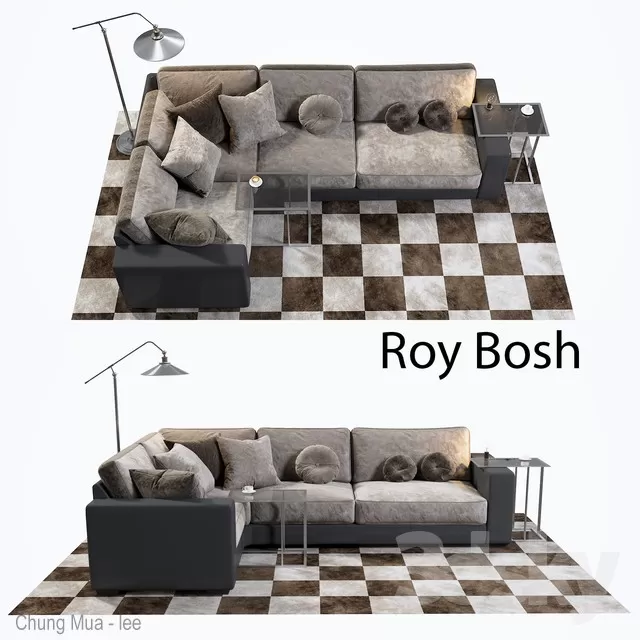 3DSKYFREE – LIVINGROOM - SOFA 3DS MAX MODELS