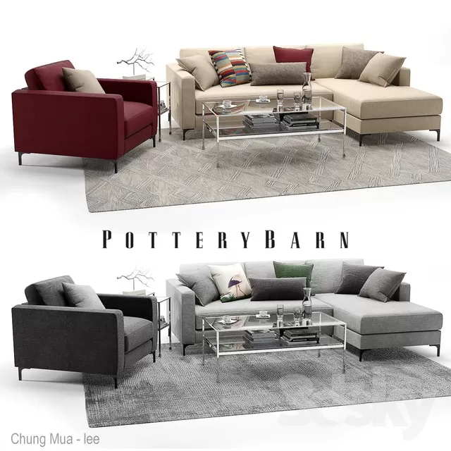 3DSKYFREE – LIVINGROOM - SOFA 3DS MAX MODELS