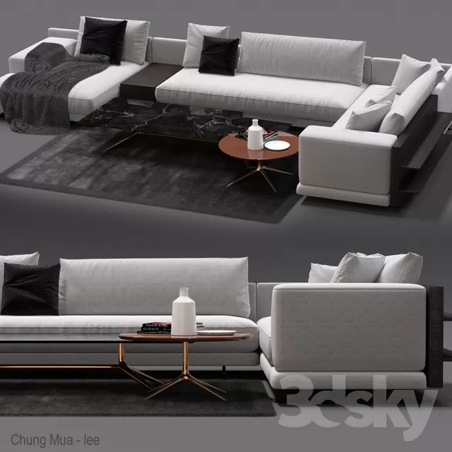 3DSKYFREE – LIVINGROOM - SOFA 3DS MAX MODELS