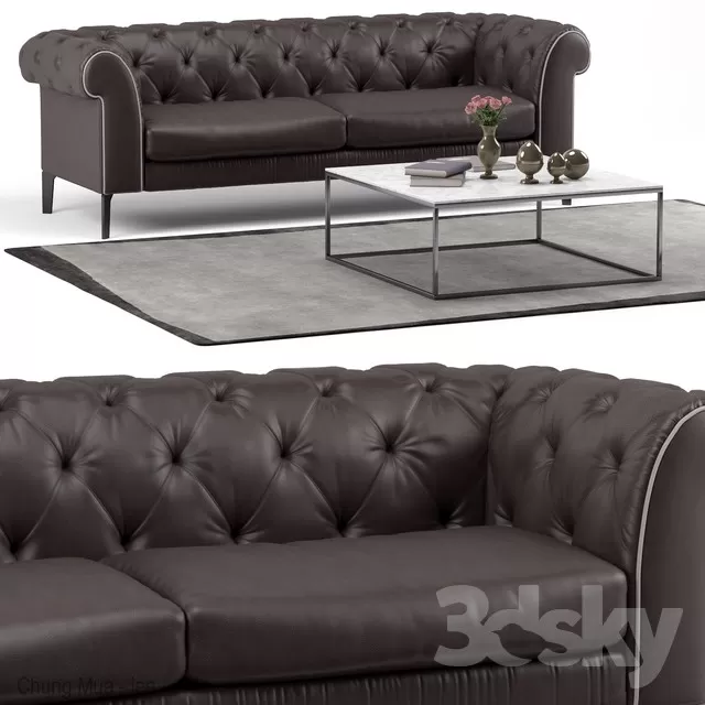 3DSKYFREE – LIVINGROOM - SOFA 3DS MAX MODELS