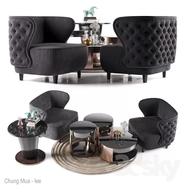 3DSKYFREE – LIVINGROOM - SOFA 3DS MAX MODELS