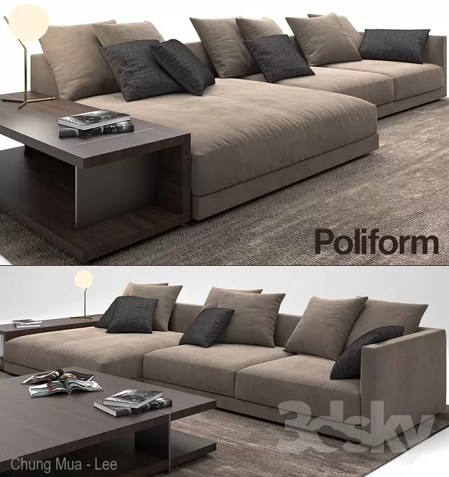 3DSKYFREE – LIVINGROOM - SOFA 3DS MAX MODELS