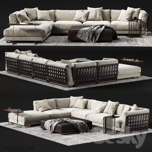 3DSKYFREE – LIVINGROOM - SOFA 3DS MAX MODELS