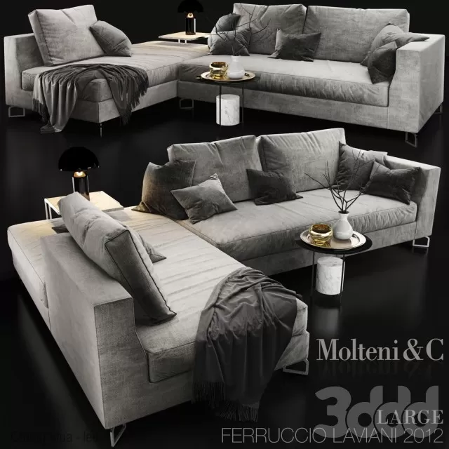 3DSKYFREE – LIVINGROOM - SOFA 3DS MAX MODELS