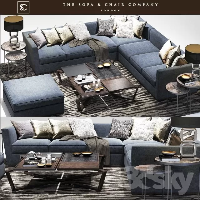 3DSKYFREE – LIVINGROOM - SOFA 3DS MAX MODELS
