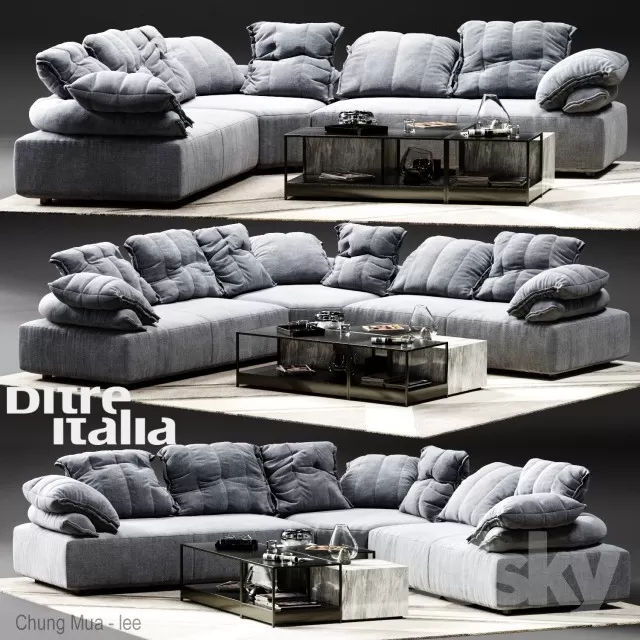 3DSKYFREE – LIVINGROOM - SOFA 3DS MAX MODELS