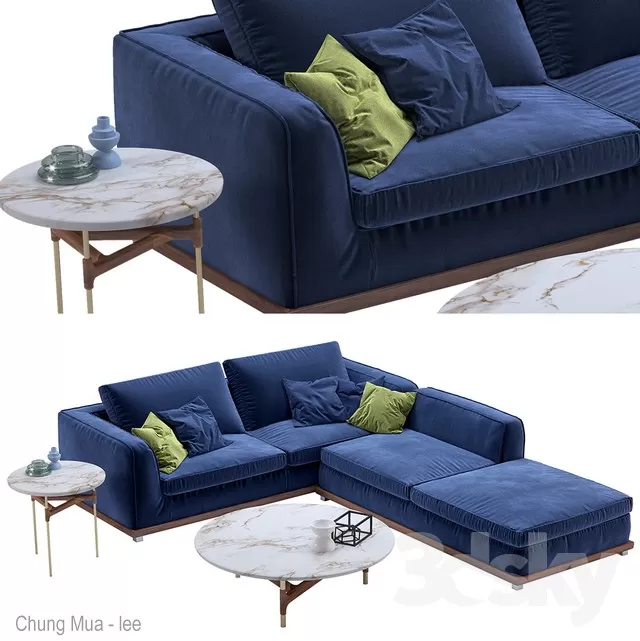 3DSKYFREE – LIVINGROOM - SOFA 3DS MAX MODELS