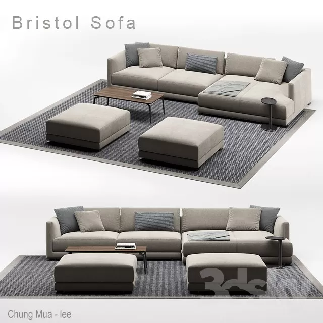 3DSKYFREE – LIVINGROOM - SOFA 3DS MAX MODELS