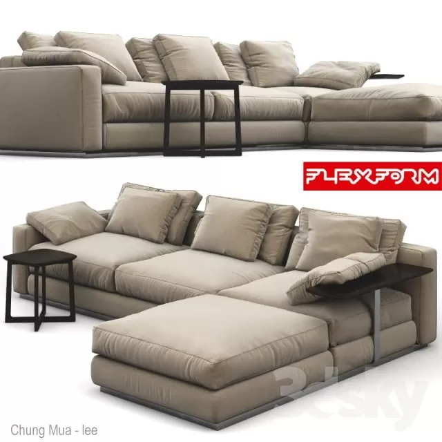 3DSKYFREE – LIVINGROOM - SOFA 3DS MAX MODELS