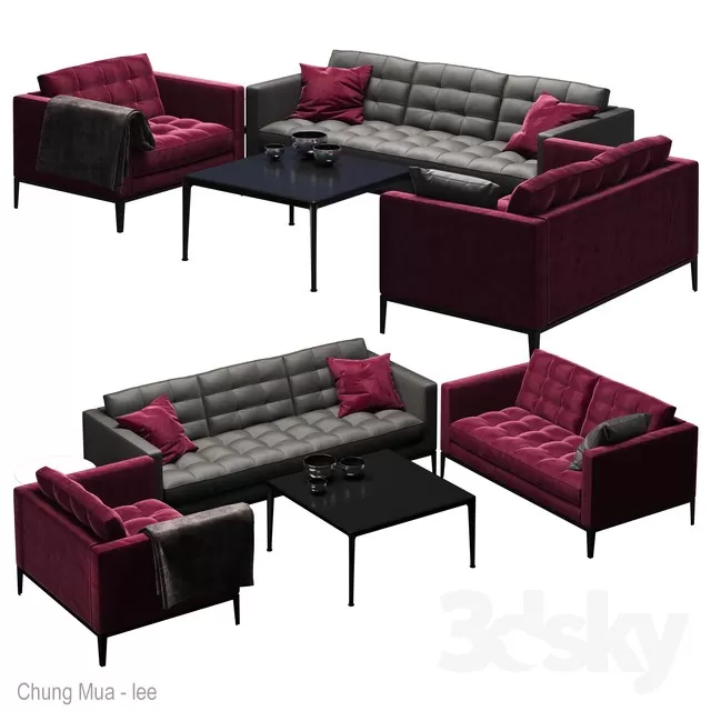 3DSKYFREE – LIVINGROOM - SOFA 3DS MAX MODELS