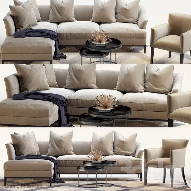 3DSKYFREE – LIVINGROOM - SOFA 3DS MAX MODELS