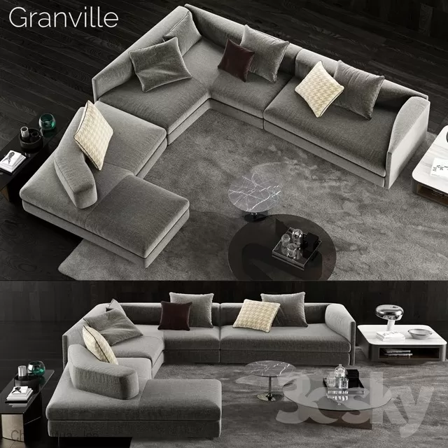 3DSKYFREE – LIVINGROOM - SOFA 3DS MAX MODELS