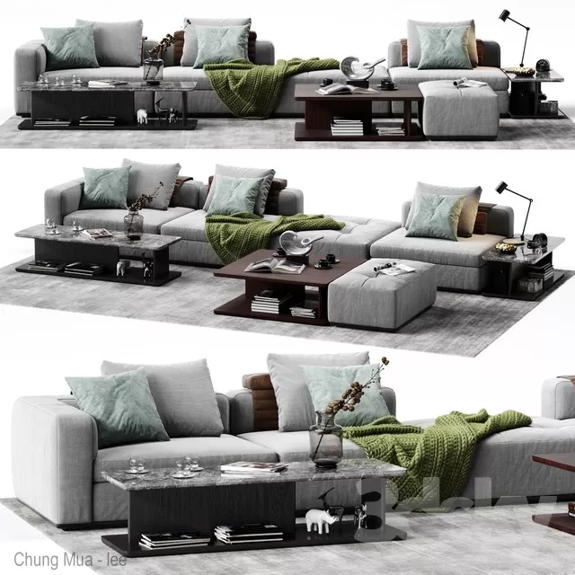 3DSKYFREE – LIVINGROOM - SOFA 3DS MAX MODELS