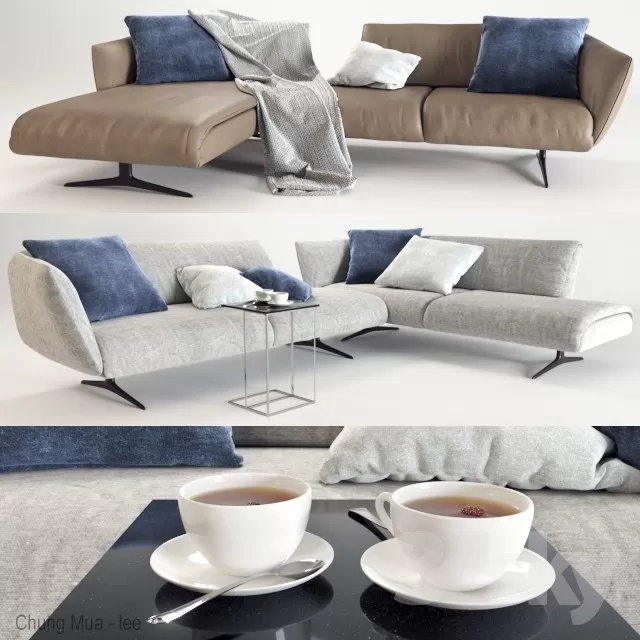 3DSKYFREE – LIVINGROOM - SOFA 3DS MAX MODELS