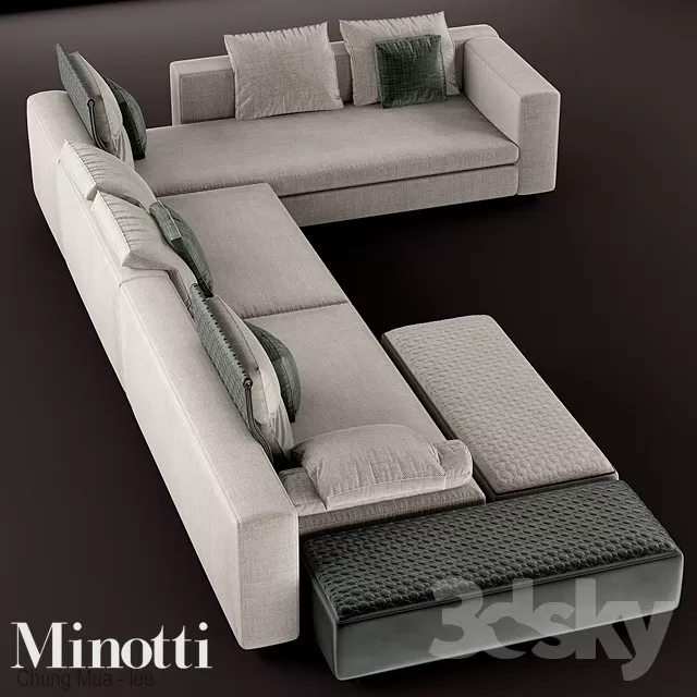 3DSKYFREE – LIVINGROOM - SOFA 3DS MAX MODELS