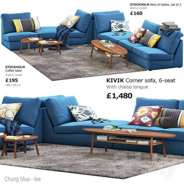 DECOR HELPER – LIVINGROOM – SOFA 3D MODELS – 358