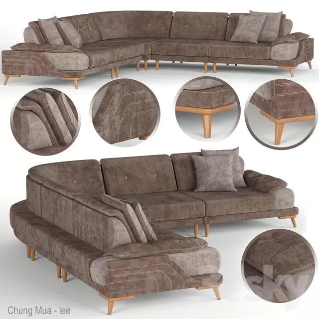 3DSKYFREE – LIVINGROOM - SOFA 3DS MAX MODELS