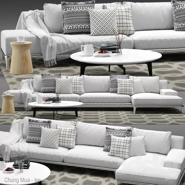 3DSKYFREE – LIVINGROOM - SOFA 3DS MAX MODELS