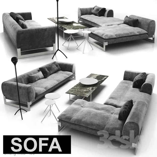 3DSKYFREE – LIVINGROOM - SOFA 3DS MAX MODELS