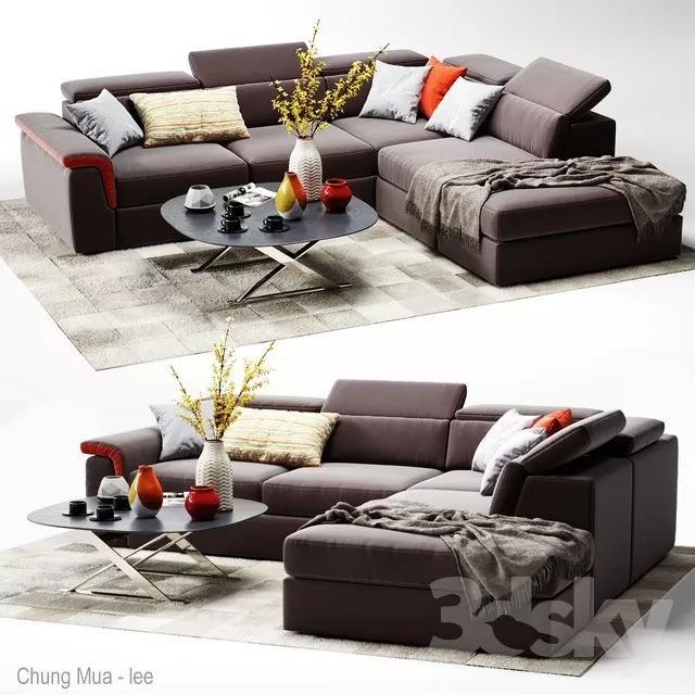 3DSKYFREE – LIVINGROOM - SOFA 3DS MAX MODELS