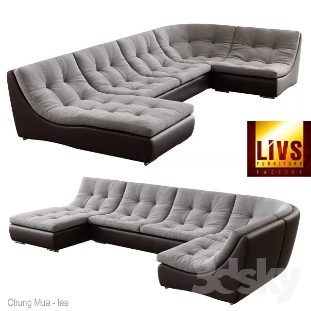 3DSKYFREE – LIVINGROOM - SOFA 3DS MAX MODELS