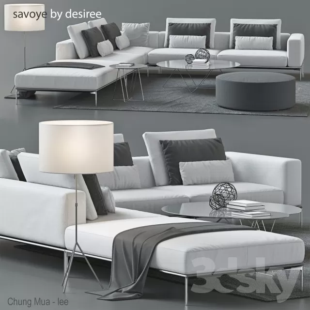3DSKYFREE – LIVINGROOM - SOFA 3DS MAX MODELS
