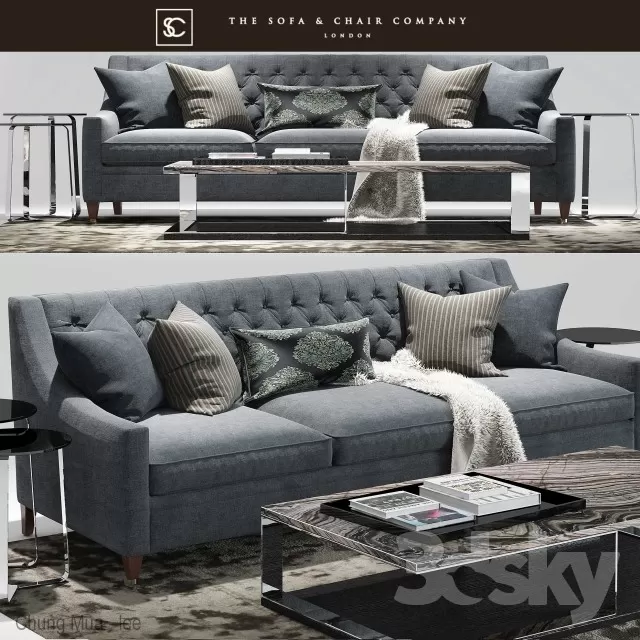 3DSKYFREE – LIVINGROOM - SOFA 3DS MAX MODELS