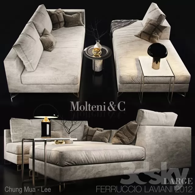 3DSKYFREE – LIVINGROOM - SOFA 3DS MAX MODELS