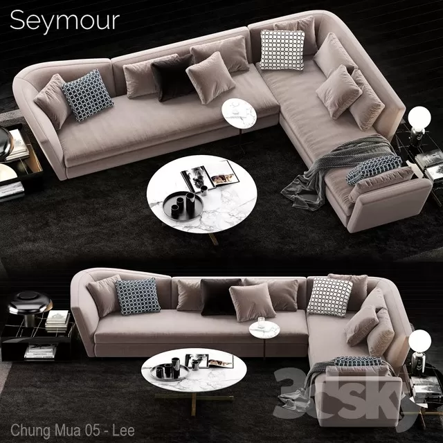 3DSKYFREE – LIVINGROOM - SOFA 3DS MAX MODELS