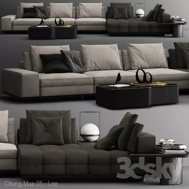 3DSKYFREE – LIVINGROOM - SOFA 3DS MAX MODELS