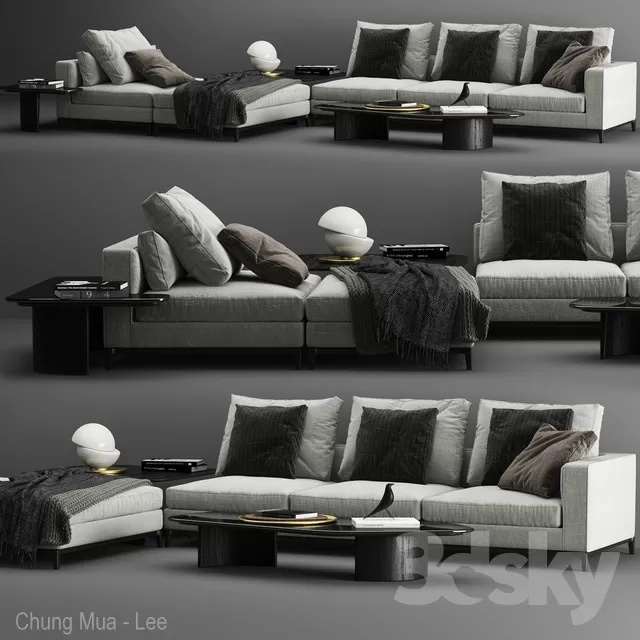 3DSKYFREE – LIVINGROOM - SOFA 3DS MAX MODELS