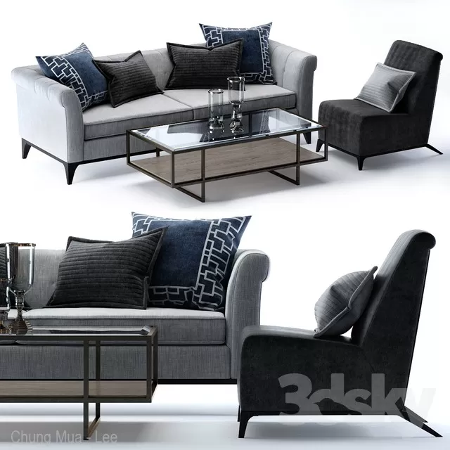 3DSKYFREE – LIVINGROOM - SOFA 3DS MAX MODELS