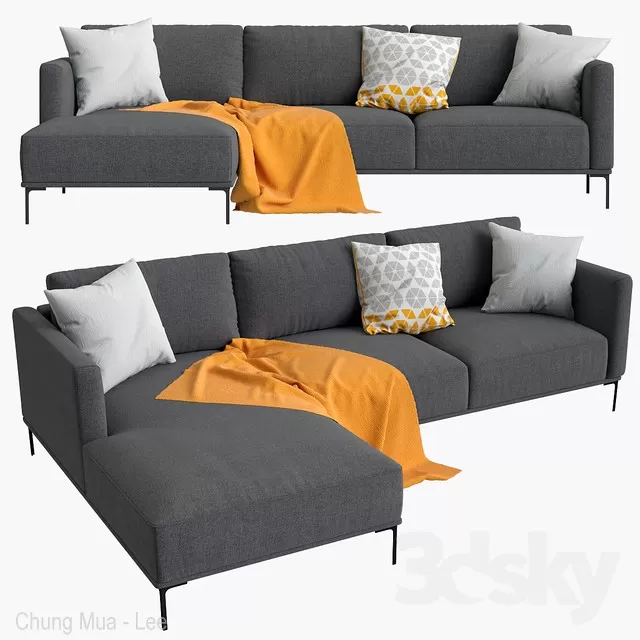 3DSKYFREE – LIVINGROOM - SOFA 3DS MAX MODELS