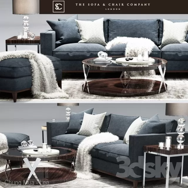 3DSKYFREE – LIVINGROOM - SOFA 3DS MAX MODELS
