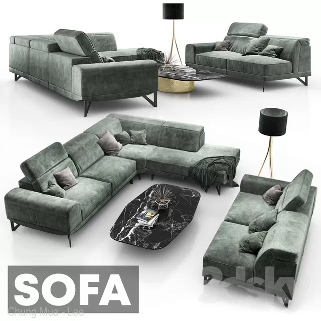3DSKYFREE – LIVINGROOM - SOFA 3DS MAX MODELS