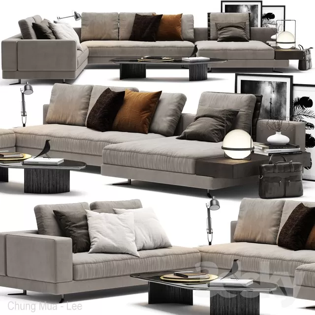3DSKYFREE – LIVINGROOM - SOFA 3DS MAX MODELS
