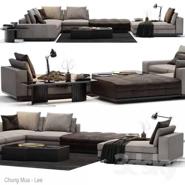 3DSKYFREE – LIVINGROOM - SOFA 3DS MAX MODELS
