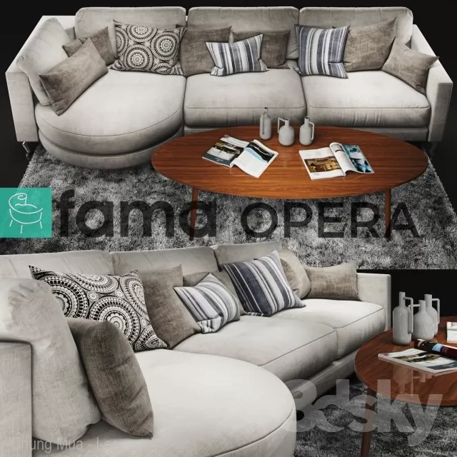 3DSKYFREE – LIVINGROOM - SOFA 3DS MAX MODELS