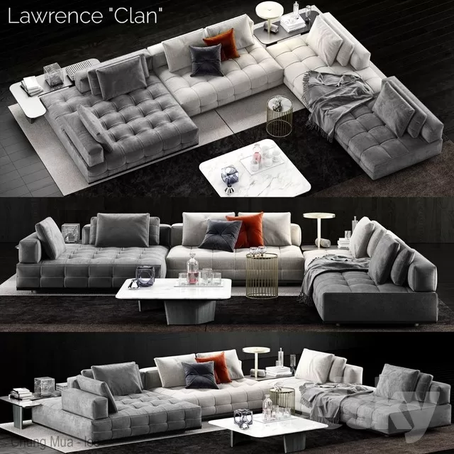 3DSKYFREE – LIVINGROOM - SOFA - BLOCKS 3DS MAX MODELS