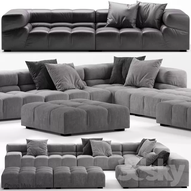 3DSKYFREE – LIVINGROOM - SOFA - BLOCKS 3DS MAX MODELS