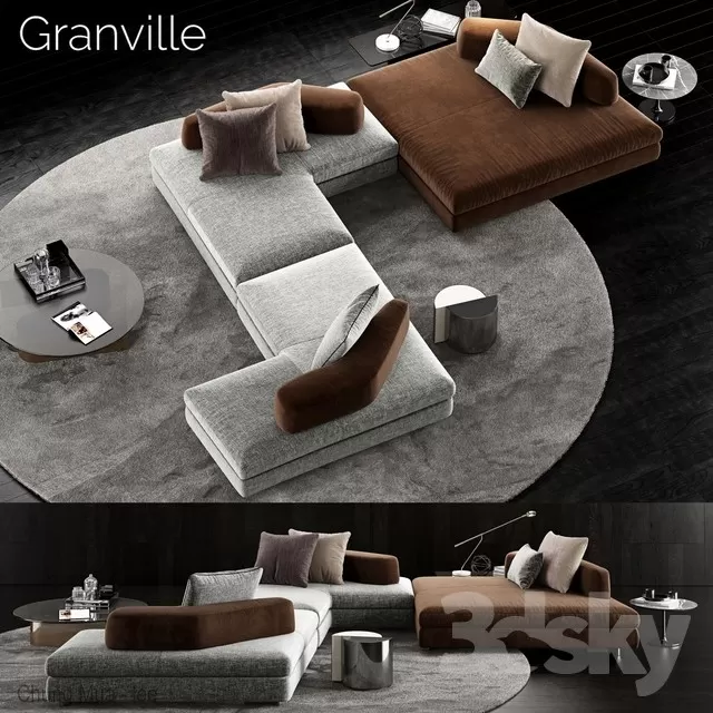 3DSKYFREE – LIVINGROOM - SOFA - BLOCKS 3DS MAX MODELS