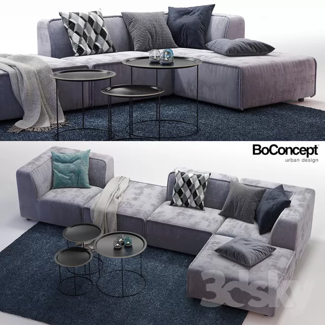 3DSKYFREE – LIVINGROOM - SOFA - BLOCKS 3DS MAX MODELS