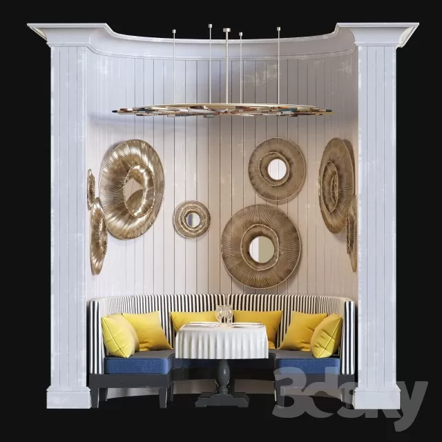 3DSKYFREE – LIVINGROOM - SOFA - CIRCLE 3DS MAX MODELS
