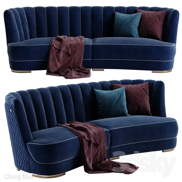 3DSKYFREE – LIVINGROOM - SOFA - CIRCLE 3DS MAX MODELS