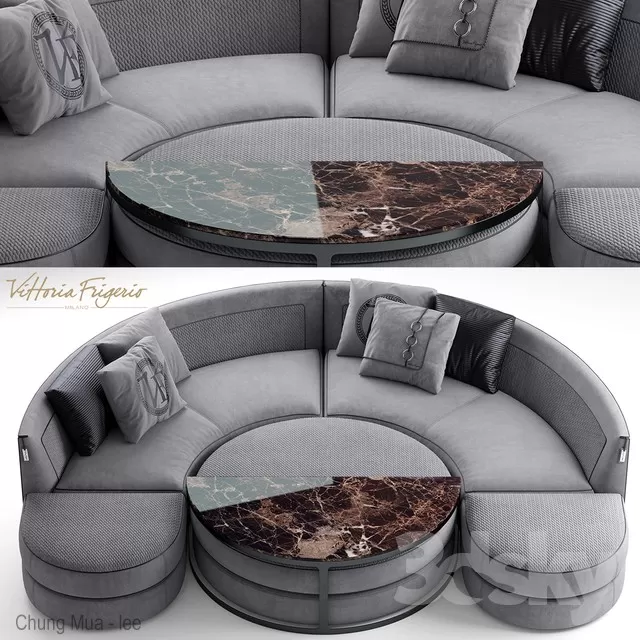 3DSKYFREE – LIVINGROOM - SOFA - CIRCLE 3DS MAX MODELS