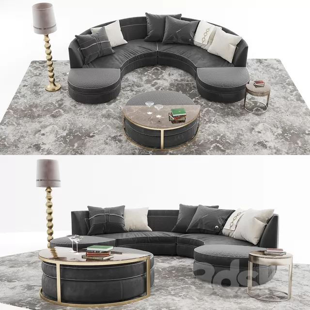 LIVINGROOM - SOFA - CIRCLE 3D MODELS