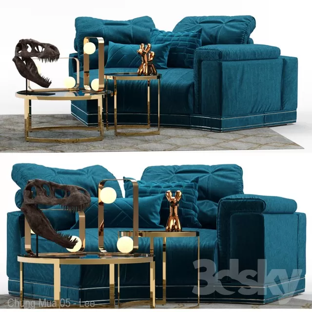 3DSKYFREE – LIVINGROOM - SOFA - CIRCLE 3DS MAX MODELS