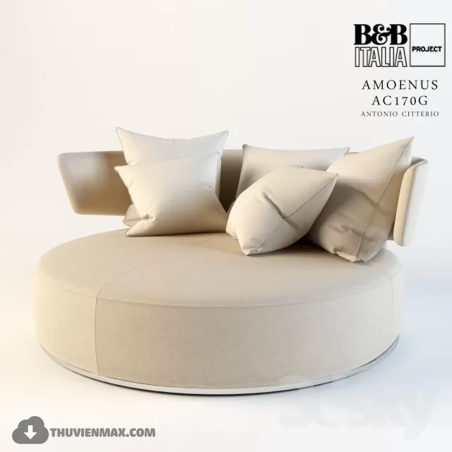 3DSKYFREE – LIVINGROOM - SOFA - CIRCLE 3DS MAX MODELS