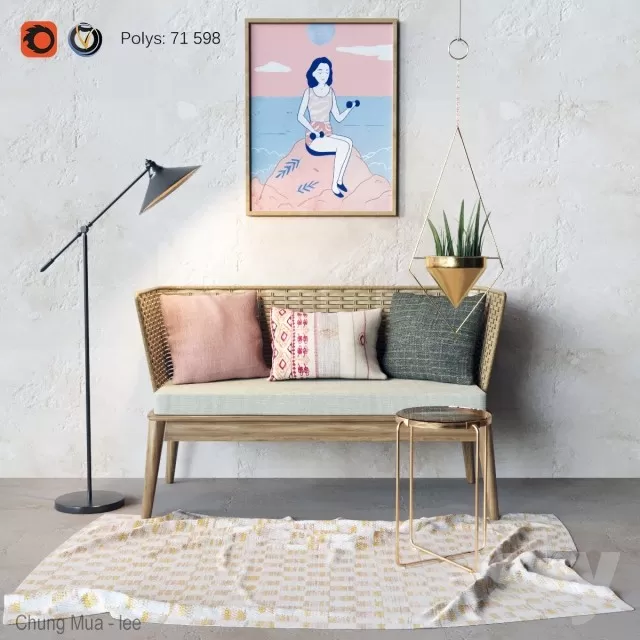 3DSKYFREE – LIVINGROOM - SOFA - EXTERIOR 3DS MAX MODELS